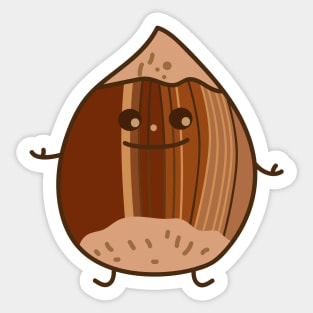 Funny hazelnut Sticker